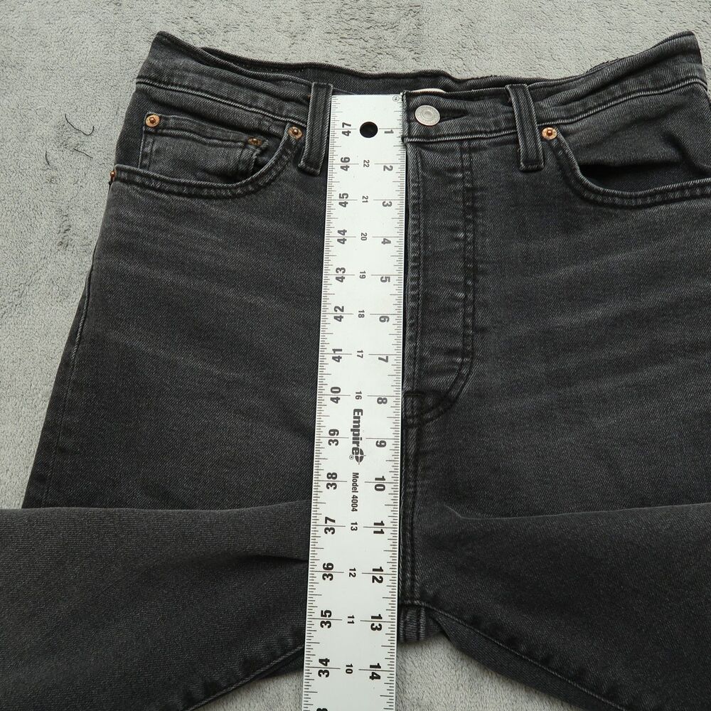 Levi's Jeans Women's Size 29 Gray High-Rise Ribcage Straight Ankle 24" Inseam - Picture 8 of 16